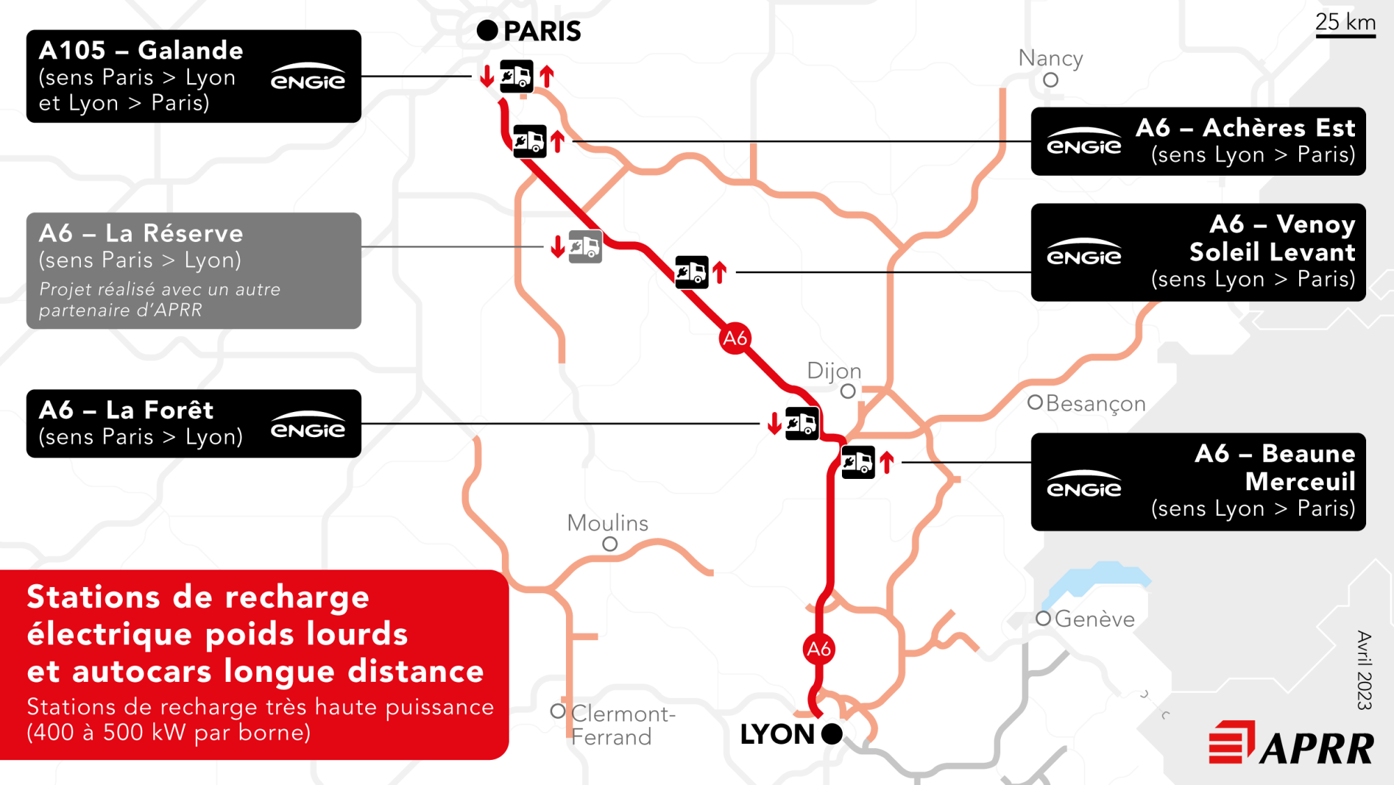 APRR*ENGIE - maillage stations electrique PL et autocars