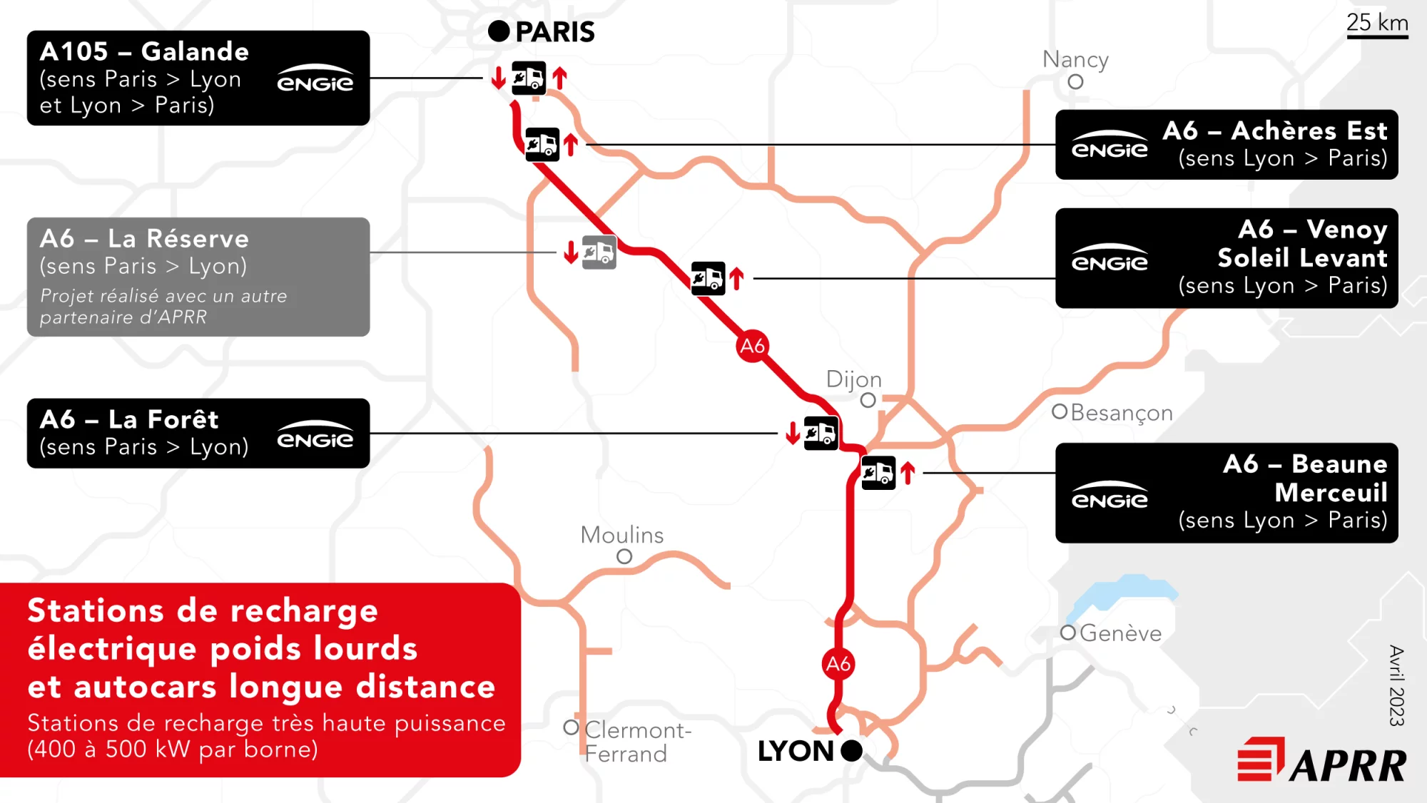 1er réseau de recharge électrique pour poids lourds 