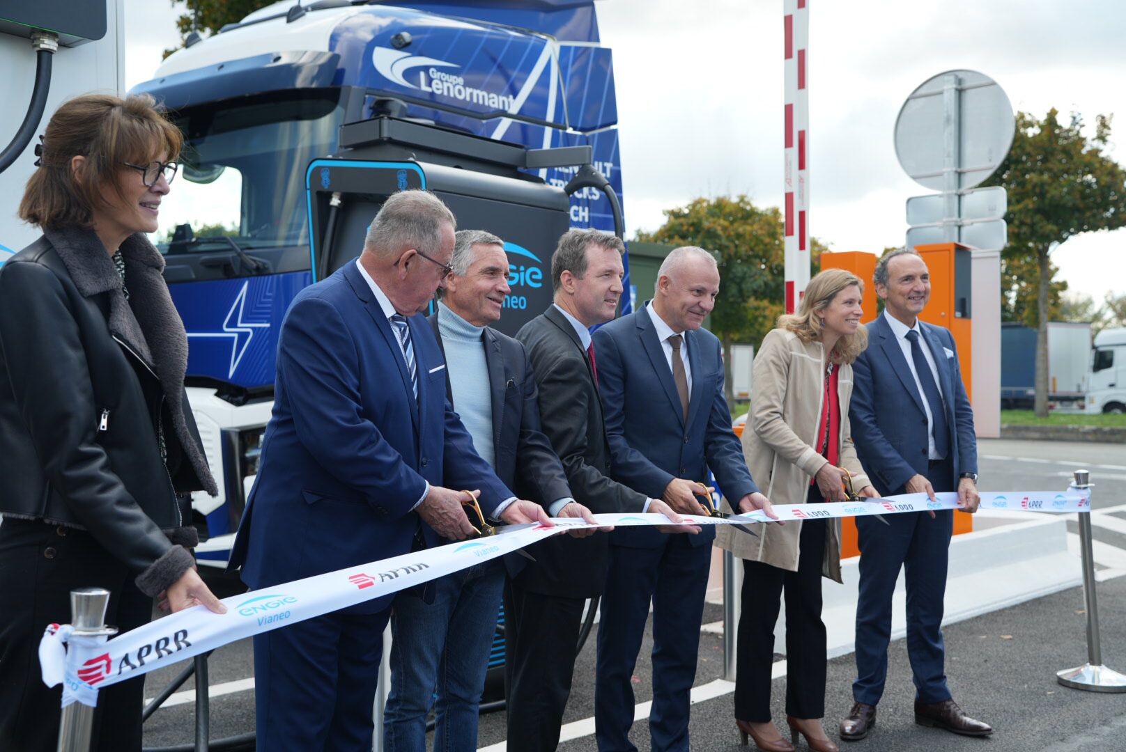 Inauguration du corridor APRR de recharge pour poids lourds électriques