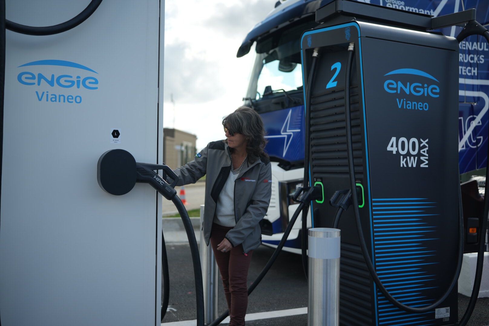 Inauguration du corridor APRR de recharge pour poids lourds électriques