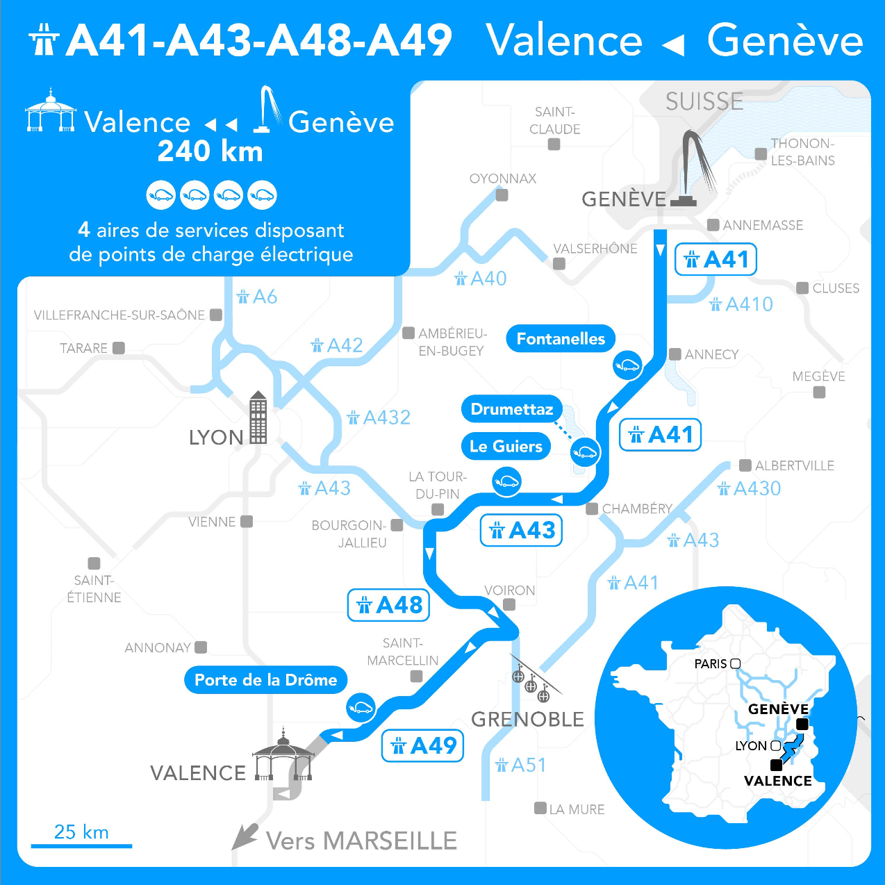 De Genève à Valence